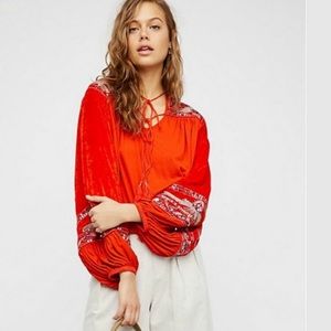 NWT Free people hearts aflame top